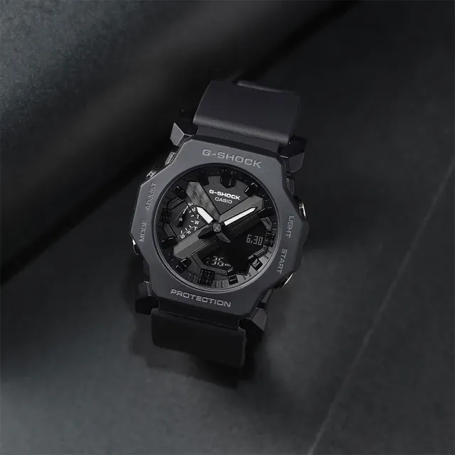 【CASIO 卡西歐】G-SHOCK 纖薄小巧雙顯手錶 開學(GA-2300-1A)