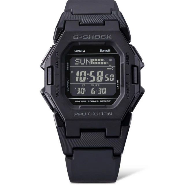 CASIO 卡西歐 G-SHOCK 藍牙 計步 大膽輕巧 運動手錶 _黑 41.5mm(GD-B500-1)