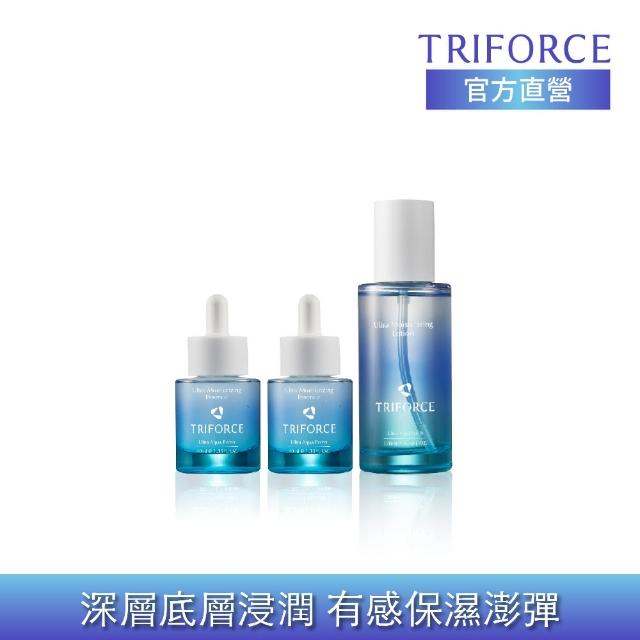 【TRIFORCE翠芙思】海洋保濕強化組(修復精華液/前導水/精華乳/保濕/潤澤/鎖水/穩定膚況/快速修復)