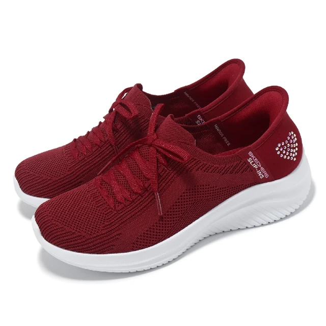 SKECHERS 休閒鞋 Ultra Flex 3.0-Heart Me Slip-Ins 女鞋 紅 白 避震 套入式(150177-RED)