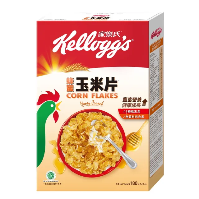【家樂氏Kelloggs】玉米片口味任選x2盒(香蕉玉米片/蜂蜜玉米片)