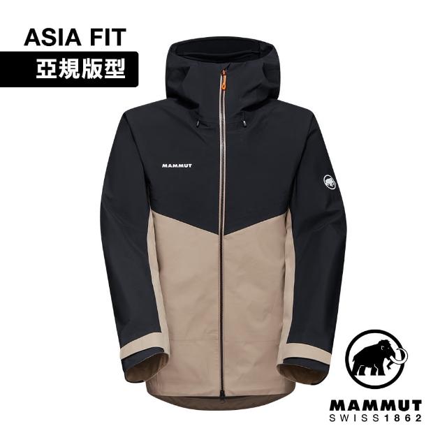 【Mammut 長毛象官方直營】Crater IV HS Hooded AF GTX防風防水連帽外套 男款 薩凡納褐/黑 #1010-30760