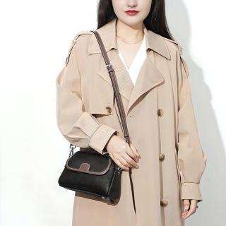 【米蘭精品】現貨+預購 側揹包真皮肩揹包(牛皮質感斜背便攜女包包5色74hp3)
