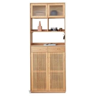 【Taoshop 淘家舖】W - 全實木玄關櫃鞋櫃 橡木門口屏風櫃隔斷櫃F2006310750(雙門玄關櫃 不含屏風坐凳)