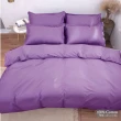 【LUST】素色簡約 貴紫 100%純棉、雙人鋪棉兩用被套6X7尺(台灣製造)