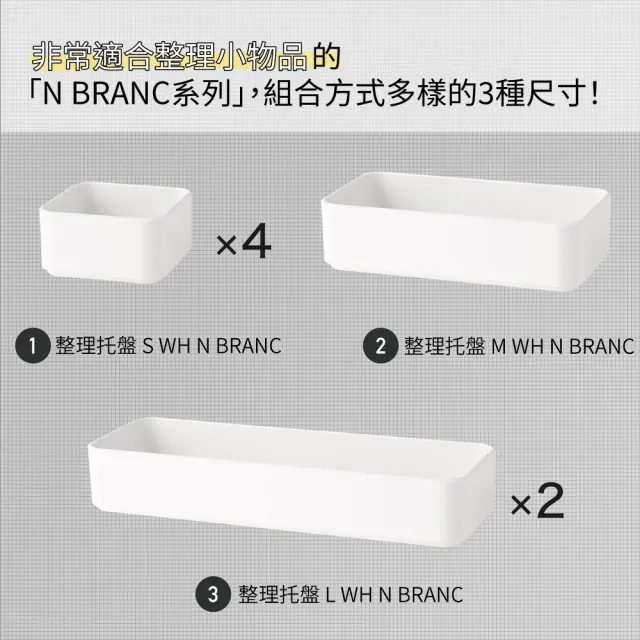 【NITORI 宜得利家居】整理托盤7件組 WH N BRANC(整理托盤 N BRANC)