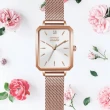 【NATURALLY JOJO】時尚簡約  方形米蘭帶腕錶-玫瑰金20mm(JO96992-80R)
