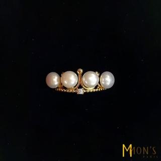 【MON’S】天然珍珠皇冠戒指(直)