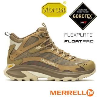 【MERRELL】男 MOAB SPEED 2 MID GORE-TEX 多功能防水透氣中筒登山健行鞋(ML037505 奶茶棕)