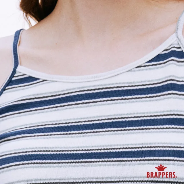 【BRAPPERS】女款 條紋細肩帶背心(藍)