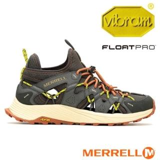 【MERRELL】男 MOAB FLIGHT SIEVE 水陸兩用郊山鞋.越野健行鞋.涼鞋(ML068079 墨綠色)