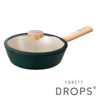 【CHEF 掌廚】DROPS FORETT森林系不沾多用途鍋22cm附安全玻璃蓋(IH爐可用鍋)