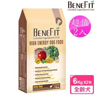 【BENEFIT 斑尼菲】2包超值組 高能犬 6kg 鴨肉糙米配方(全齡犬 狗飼料 寵物飼料)