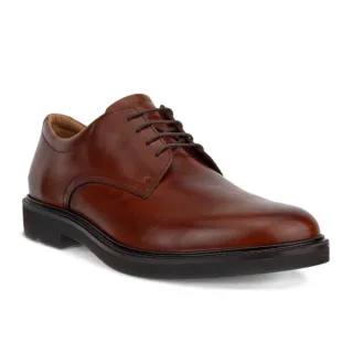 【ecco】METROPOLE LONDON 都會紳士商務正裝皮鞋 男鞋(深棕紅 52560401053)
