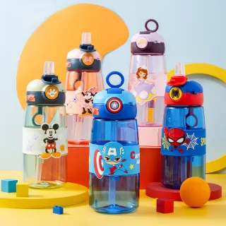 【Disney 迪士尼】買1送1 兒童鴨嘴式吸管水壺650ML Tritan材質 不含雙酚A 平輸品(米奇 米尼 蘇菲亞)