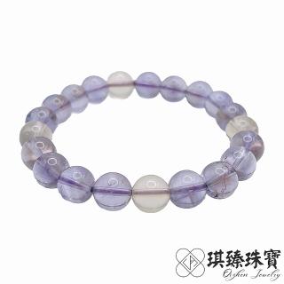【琪臻珠寶】天然冰種紫黃晶開運招財手鍊(8.5-9mm圓珠 紫黃晶配色搭配 隨機出貨)