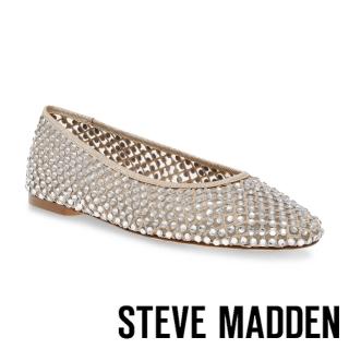 【steve madden】marli 鑽面網布透膚娃娃鞋(米色)