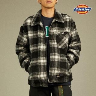 【Dickies】男款黑白格紋胸前口袋設計寬鬆休閒外套｜DK012270H26