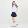 【SCOTTISH HOUSE】V領雪紡格紋短袖針織-粉/淺紫 CHT11447