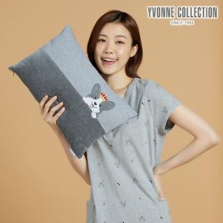 【YVONNE 以旺傢飾】柯基探頭方形抱枕 30x45公分(岩石灰)