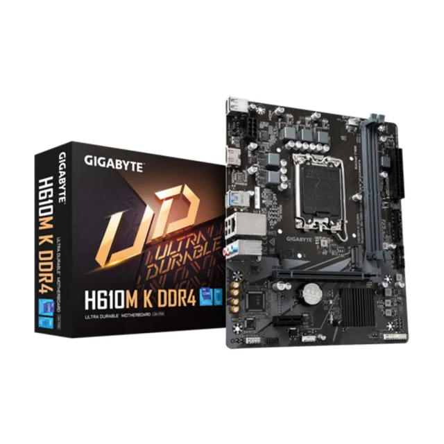 【GIGABYTE 技嘉】H610M K DDR4 主機板+微星 SPATIUM S270 240GB SATA 2.5 SSD(組合2-1)