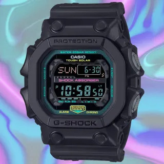 【CASIO 卡西歐】G-SHOCK 螢光色彩 虛擬世界 太陽能電子腕錶 禮物推薦 送禮首選(GX-56MF-1)