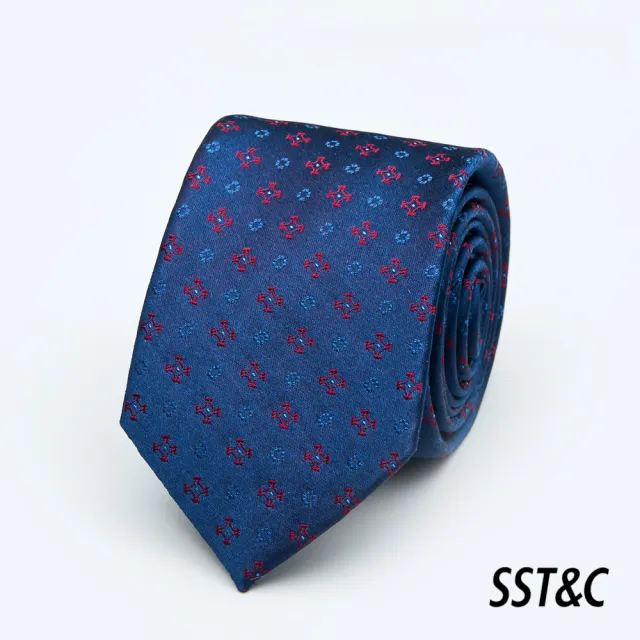【SST&C 換季７５折】紫色幾何窄版領帶1912403025