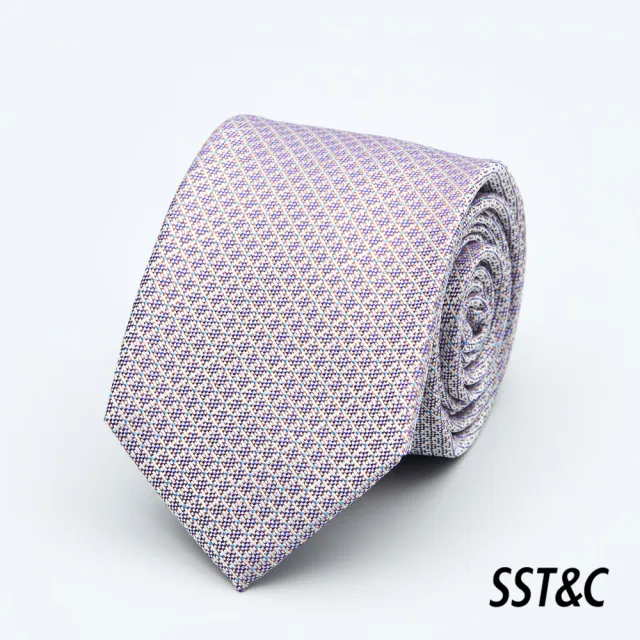 【SST&C 換季７５折】紫色紋理窄版領帶1912403020