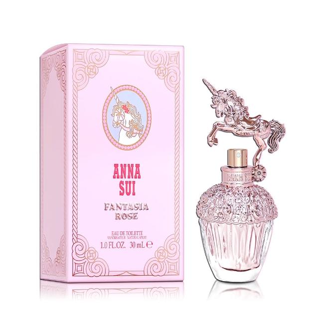 【ANNA SUI 安娜蘇】Fantasia Rose 玫瑰花舞獨角獸女性淡香水 30ml(專櫃公司貨)