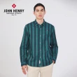 【JOHN HENRY】純棉休閒格紋襯衫-綠色