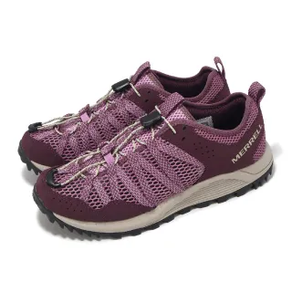 【MERRELL】戶外鞋 Wildwood Aerosport 女鞋 紫 灰 緩衝 速乾 抓地 快速扣 運動鞋(ML068150)