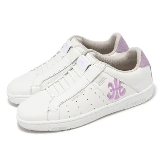 【ROYAL Elastics】休閒鞋 Icon 女鞋 白 紫 真皮 獨家彈力帶 經典 運動鞋(91942006)
