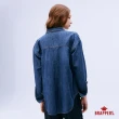 【BRAPPERS】女款 Boy friend系列-牛仔寬版長袖襯衫(深藍)