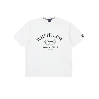 【FILA官方直營】男短袖圓領T恤-白色(1TEY-1200-WT)