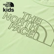 【The North Face 官方旗艦】北面兒童綠色吸濕排汗防曬涼感大尺寸印花短袖T恤｜87ZDO0F
