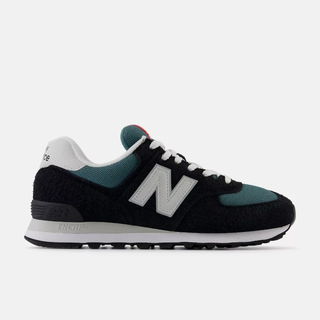 NEW BALANCE 休閒鞋 574 男段 麂皮 運動 穿搭 黑綠 復古鞋(U574MGH ∞)