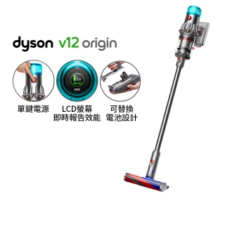 【dyson 戴森】V12 Fluffy Origin SV44 輕量無線吸塵器(銀灰色)電信