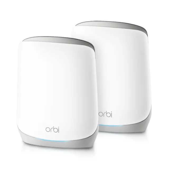 【NETGEAR】2入 ★ WiFi 6 三頻 AX5400 Mesh 1GHz 雙核 + 4GB RAM 路由器/分享器(Orbi RBK762)