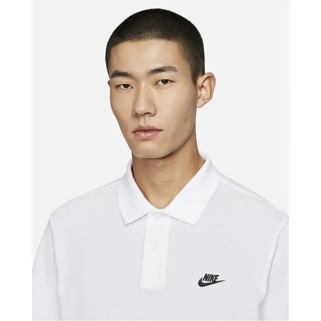 【NIKE 耐吉】短袖 POLO衫 短袖 上衣 T恤 運動 休閒 男 AS M NK CLUB SS POLO PIQUE 白色(FN3895100)