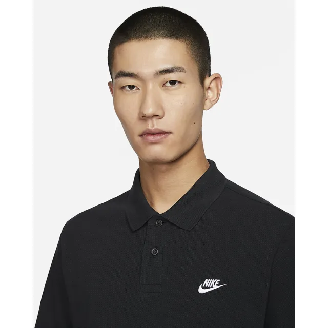 【NIKE 耐吉】短袖 POLO衫 短袖 上衣 T恤 運動 休閒 男 AS M NK CLUB SS POLO PIQUE 黑色(FN3895010)