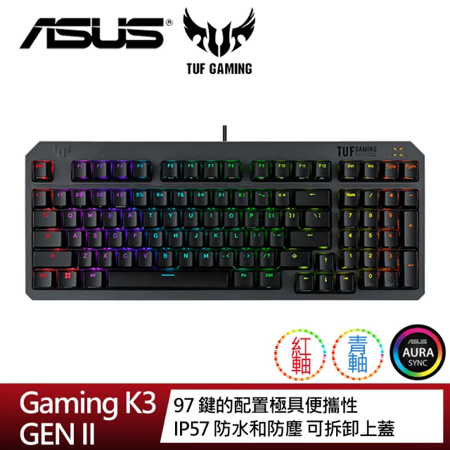 ASUS 華碩 TUF Gaming K3 GEN II 機械式電競鍵盤(中文/ABS鍵帽)