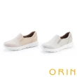 【ORIN】雙材質拼接輕量舒適厚底休閒鞋(灰色)