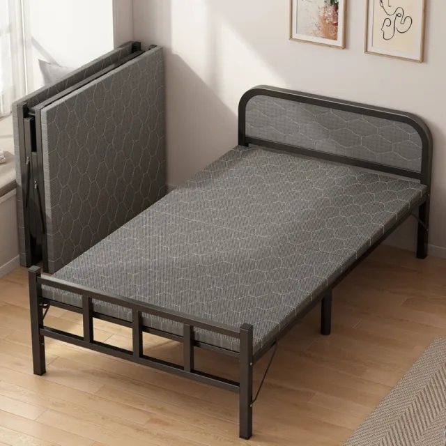 【MINE家居】單人床 折疊床 雙款選購 寬90X190cm(免安裝 工業鋼架結實穩固)