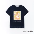 【SingleNoble 獨身貴族】春分亮眼花卉印花造型短袖T恤(1色)