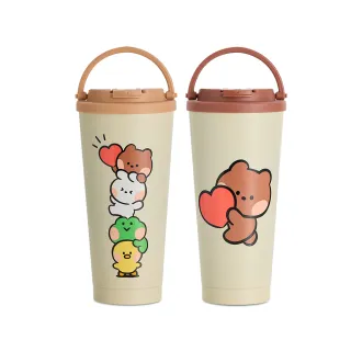 【Hiromimi】LINE FRIENDS minini手提不鏽鋼杯750ml(2款可選)