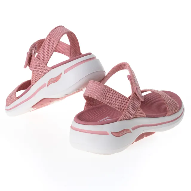 【SKECHERS】女鞋 健走系列涼拖鞋 GO WALK ARCH FIT SANDAL(140264ROS)