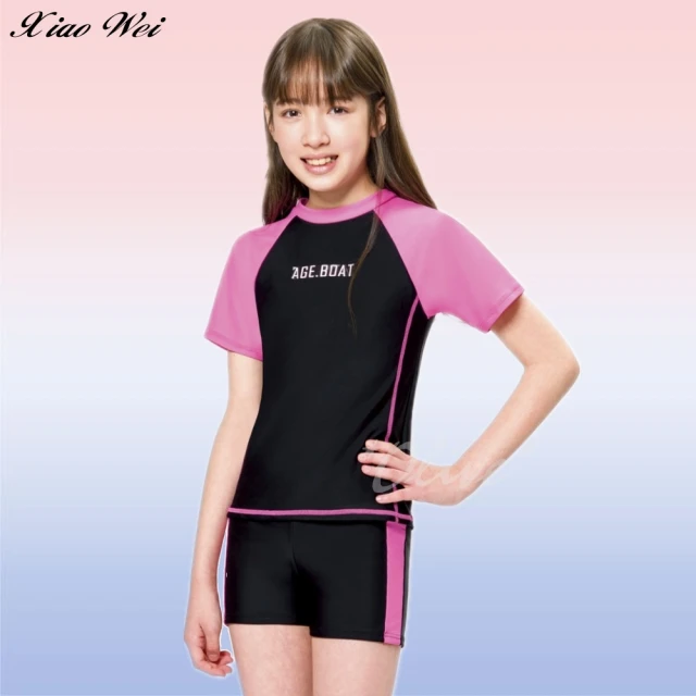梅林品牌梅林品牌 流行女童/中童短袖二件式泳裝(NO.M35618)