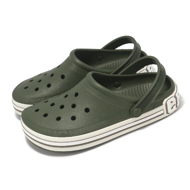 Crocs 洞洞鞋 Off Court Logo Clog 男鞋 女鞋 軍綠色 平板 克駱格 涼拖鞋 卡駱馳(209651309)