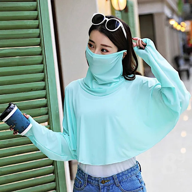 【89 zone】日系純色透氣薄款防紫外線 防曬圍巾 圍巾 披肩(白/粉/灰/藍/綠)