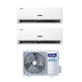 【SOWA 首華】一對二 R32一級變頻冷暖型分離式冷氣 2.8KW X2(SDV-562M201M/SSA-282DV02M)